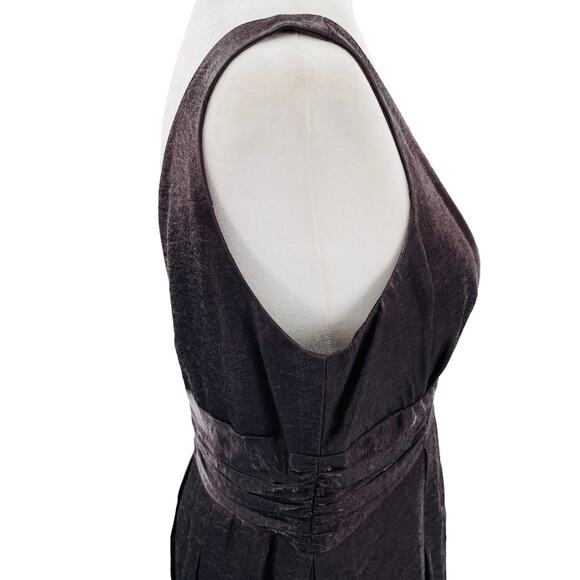 Joseph Ribkoff Brown Iridescent Sleeveless Bubble Hem Cocktail Dress Women Sz 8 - Picture 5 of 13